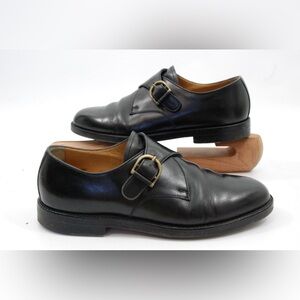 INCREDIBLE Vintage Bally Scribe Switzerland Black Leather Monkstrap Shoes